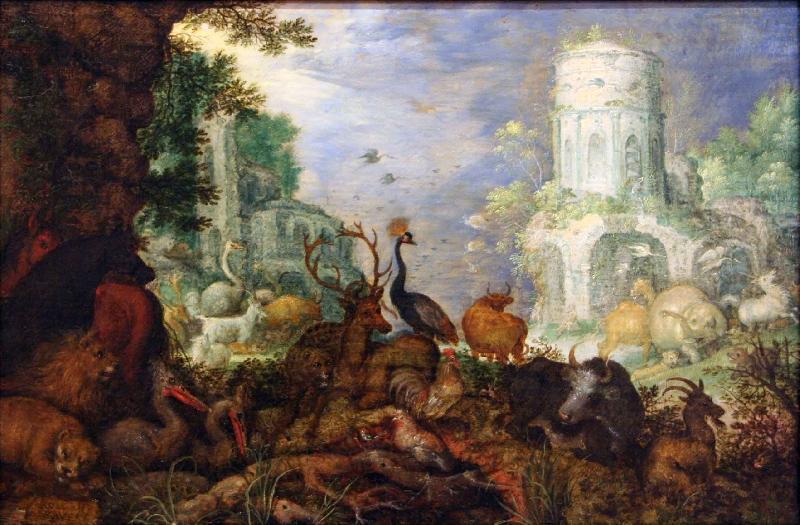 Roelant Savery Orpheus attacked by Bacchantes oil painting image